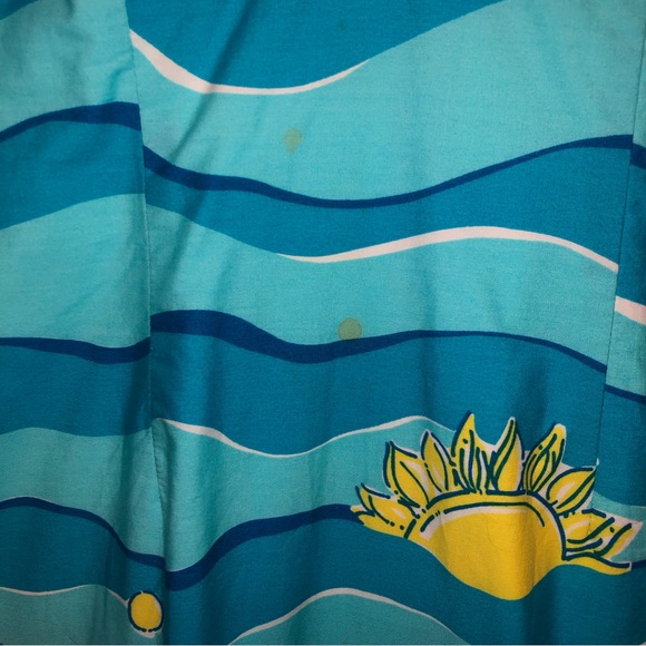 Lilly Pulitzer Vintage Daisy Ocean Day Dress - 2 - Picture 3 of 8